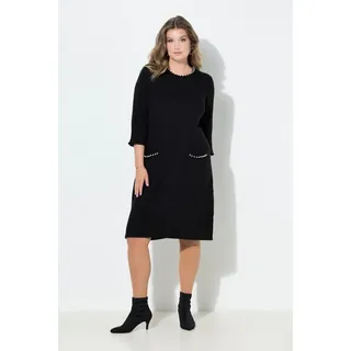 MIAMODA Strickkleid A-Linie Schwarz 58/60