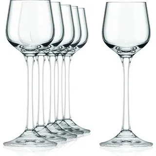 DigiRigi® Likörgläser 6er-Set 60 ml – elegante Eierlikör- & Shotgläser mit Stiel und Henkel, spülmaschinenfest, stabiler Fuß
