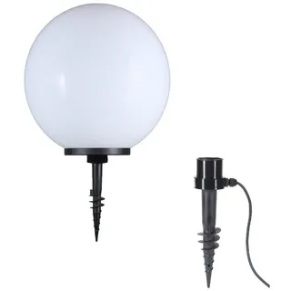 Home4Living Kugelleuchte Kugellampen inkl. Erdspieß Außenlampe Gartenleuchte 230V, ohne Leuchtmittel, Dekorativ weiß Kugel | Ø 40 cm