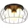LED Deckenlampe 1 schwarz Holz Eiche Glas D 50 cm