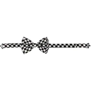 Dress Up America 970 Karierte vorgebundene Fliege - geeignet für Herren Anzug und Tuxe White Checkered Pretied Bow Tie-passend für Herrenanzug und Smoking (One Size) Black & White, Multi
