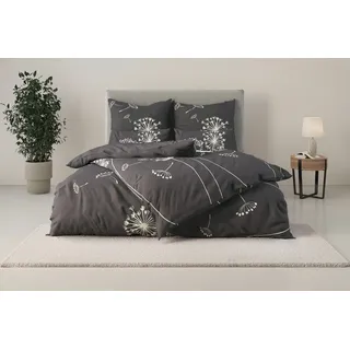 OTTO home Soucy Renforcé Grau 135 x 200 cm + 40 x 80 cm