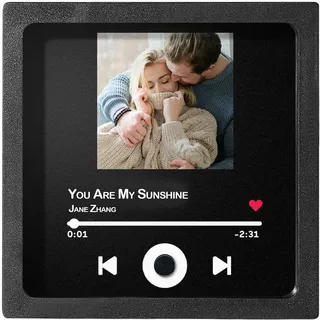 Personalisierter Kühlschrankmagnet mit Musik, Benutzerdefinierte Musik Kühlschrankmagnet mit Foto, Musik Magnet Kühlschrank, Selbst Gestalten Können Lieder Spielen für Musikliebhaber Paare (#02)