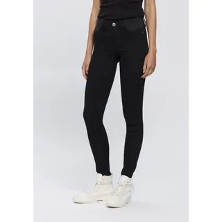Skinny-fit-Jeans ARIZONA "Ultra Stretch" Gr. 36, N-Gr, schwarz (black) Damen Jeans Röhrenjeans Low Waist mit seitlichen Stretch-Einsätzen am Bund