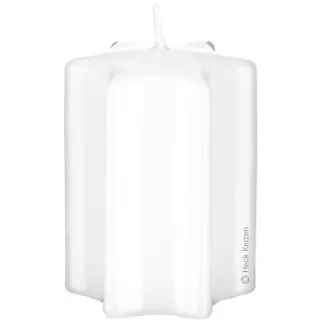 Kopschitz Kerzen Kerzen 4er Set Sternkerzen Adventskerzen, Adventskranz Weiß, 60 x 60 mm, 4 Stück (1 Set)