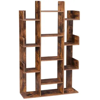 VASAGLE Bücherregal 86 x 25 x 140 cm Braun