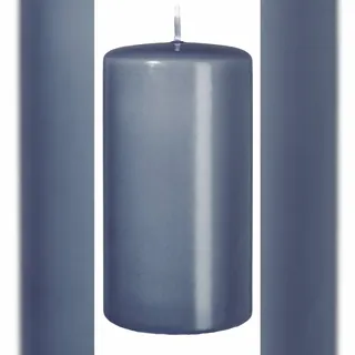 Kopschitz Kerzen 4er Adventskerzen, Adventskranz Kerzen Set Pacific Blue Blau/Grau 6 x 5 cm