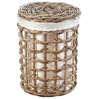 Kobolo Wäschekorb Wäschebehälter PLAIT mit Deckel kubu grey Gr1 (1 St) grau