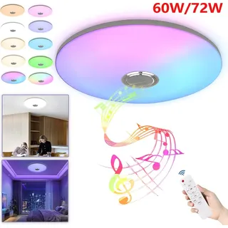 LARS360 70W LED Deckenlampe mit integriertem Bluetooth Lautsprecher, dimmbar, RGBW Farbwechsel, Fernbedienung & APP-Steuerung, أک30CM