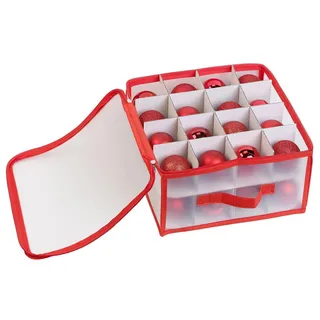 Infactory Aufbewahrungsbox für 32 Christbaumkugeln bis 6 cm