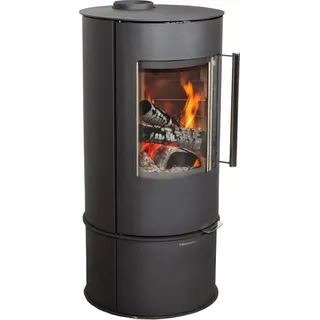 Kaminofen Dauerbrand Rund Schwarz Holzofen 9 kW Hosseven 7000 Holz Ofen Mehrfachbelegung Kamin Heizofen Dauerbrandofen - Schwarz