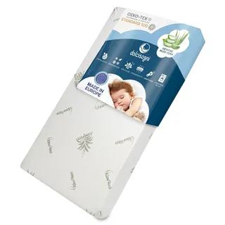 DOLCI SOGNI Stubenwagen Matratze 50x83 cm - Beistellbett Chicco next2me - 100% Made in Italy - Oeko-TEX® & CertiPURTM - Baby Matratze mit waschbarem Aloe-Vera-Bezug