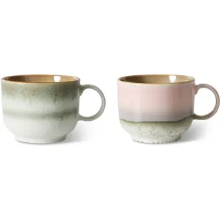 HKliving - 70's Teetasse, 425 ml, nova (2er-Set)