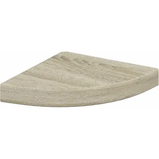 vidaXL Eckregal Schweberegal Wandregal Bücherregal CD DVD Regal Wandboard Hängeregal Wand Dekoregal Freischwebend Eichefarben 25x25x3,8cm MDF