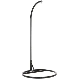 Beliani Hängesessel Stan Schwarz