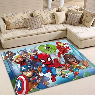 CPARTS Kinder Spielmatte Karikatur Waschbar Spider Man Teppich Wohnzimmer Waschbarer Boden Teppich Junge Schlafzimmer Teppich Teppich 80×120Cm
