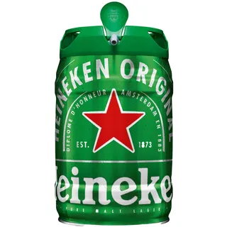 Heineken 5 Liter Bierfass mit Zapfhahn, Pfandfrei