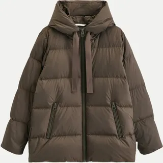 Puffer-Daunenjacke Braun 38