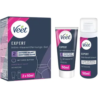 Veet Expert Intim Haarentfernungs-Set mit Multi-Benefit Schaum