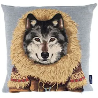 Mars & More Kissen ''Gobelin'' in Grau - (L)45 x (B)45 cm