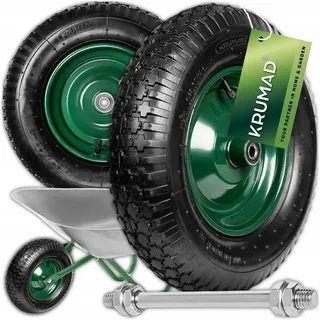krumad Schubkarrenrad 200 kg Schwarz