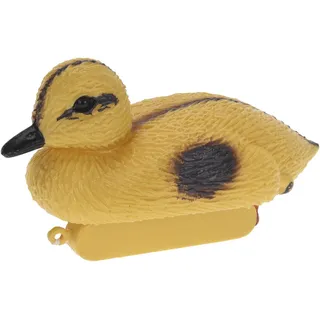 PROGARDEN Ente Dekofigur 12x6x7cm Kunststoff 1 Stück Teichfigur Gartenteich Schwimmente Deko Entenküken Schwimmtiere Teich Garten Gelb