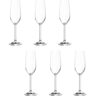 montana pure Sekt-Gläser, 6er Set, spülmaschinenfeste Sekt-Kelche, Champagner-Gläser im klassischen Stil, Prosecco-Glas, Kelch-Glas, 200 ml, 042384