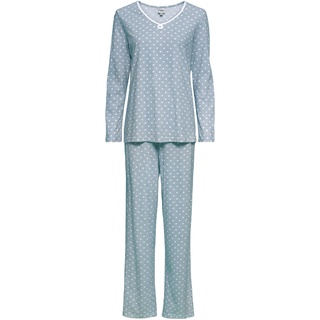 Baumwoll-Pyjama, Druck petrol, 48/50