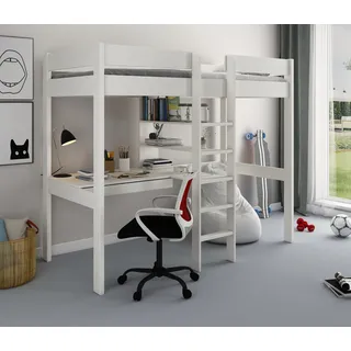 OTTO home Hochbett ROBIN 99 x 174 x 208 cm Massivholz weiß