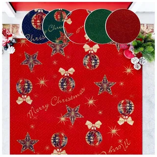 ANRO Weihnachtsteppich 100 x 200 cm Rot