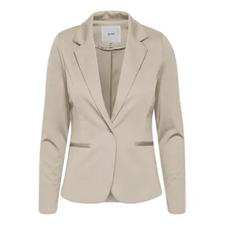 ICHI IHKATE BL Damen Blazer Kurzblazer Jacke Ein-Knopf-Blazer mit Stretch und Reverskragen, Größe:L, Farbe:Doeskin (151308) - L