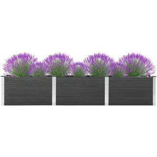 vidaXL Garten-Hochbeet 300 x 50 x 54 cm Grau
