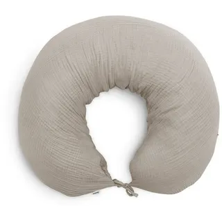 Ehrenkind Stillkissen Musselin aus hochwertiger Bio Baumwolle, Schwangerschaftskissen, Seitenschläferkissen, OEKO-TEX® STANDARD 100 Klasse 1 zertifiziert beige 33 cm x 190 cm