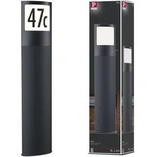 Paulmann LED Pollerleuchte Padea Kunststoff 87,9 cm inkl. Dämmerungssensor Bewegungsmelder anthrazit