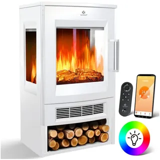 Kesser Elektrokamin mit Heizung Weiß