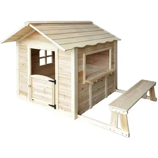 Home Deluxe Spielhaus Der große Palast natur mit Bank