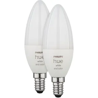 Philips Hue LED Lampe E14 2er Set 5,3W 320lm White Color Amb.