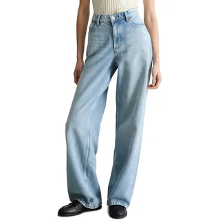 Marc O'Polo Weite Jeans MARC O'POLO DENIM, Damen, Gr. 29, Länge 32, light blau, Denim/Jeans, Obermaterial: 80% Lyocell, 20% Baumwolle, weit lang, Jeans, Model Tomke wide aus weichem Lyocell-Organic-Cotton-Mix