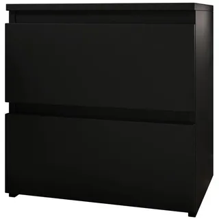 Mirjan24 Nachtschrank Malwa M2 40 x 40 x 40 cm Schwarz