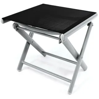 VCM Gartenhocker Aluminium Schwarz