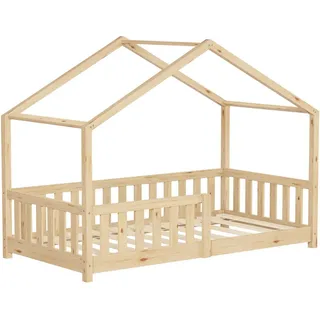 ML-Design Hausbett 80 x 160 cm Kiefer natur beige