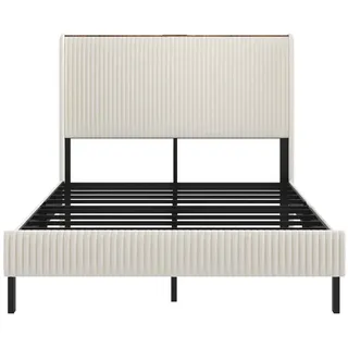 stilvora Polsterbett 160 x 200 cm Beige