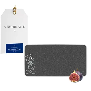 Villeroy & Boch Manufacture Rock - Mickey Mouse Servierplatte 34,9 x 17,9 cm