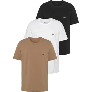Boss T-Shirt BOSS "Rundhals BOSS ONE", Herren, Gr. L (52), beige (medium_beige265), Jersey, Obermaterial: 100% Baumwolle, Basic, Rundhals, eingesetzt normaler Saum, Shirts T-Shirt, mit dezentem BOSS Logo-Print