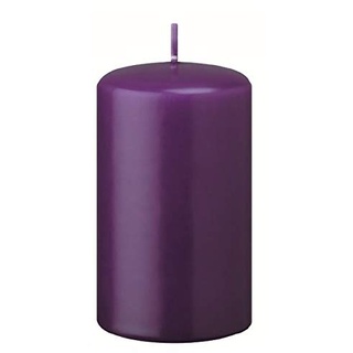 4er Adventskerzen, Adventskranz Kerzen Set Violett 8 x Ø 6 cm