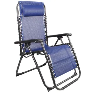 INDA-EXCLUSIV Comfort Liegestuhl 	67 x 175 x 108 cm Blau