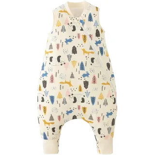 Duomiaomiao Baby Schlafsack mit füßen, Schlafsack mit füßen ganzjahres, 100% Baumwolle,Schlafsack mit füße 1.5 Tog, Sommer mit Beinen für Jungen und Mädchen