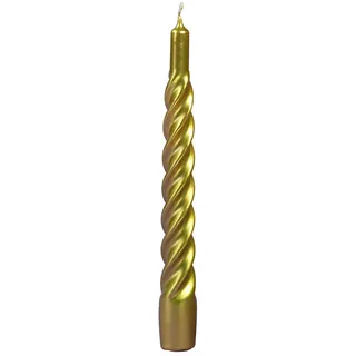 CERERIA DI GIORGIO risthò Kerzen TORTIGLIONE lackiert, Wachs, Gold, 2.2 x 2.2 x 21 cm, 6 Stück