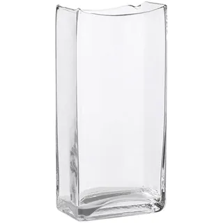 RGZFYH Vase Moderne Glasvase für Tulpen, 20 cm/25 cm hoch, dekorative Blumenvase, rechteckig, für Aquarium, Wohnzimmer, Esstisch, Büro, Heimdekoration, Hydrokulturbehälter Blumenvase
