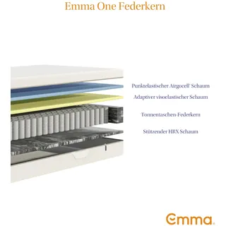 Emma Taschenfederkernmatratze One Federkern Taschenfederkern 90 x 200 cm